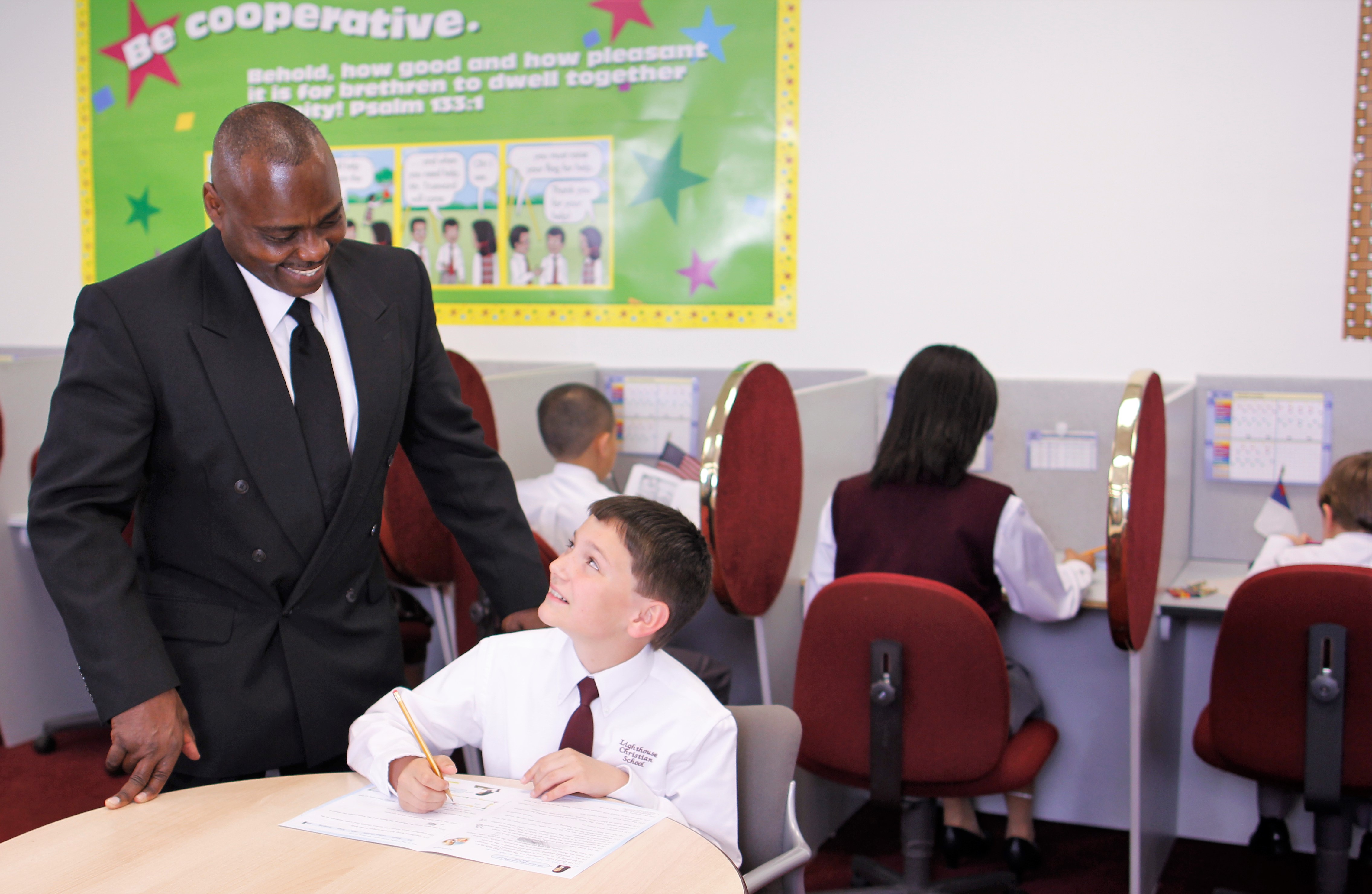 supervisor and student smiling