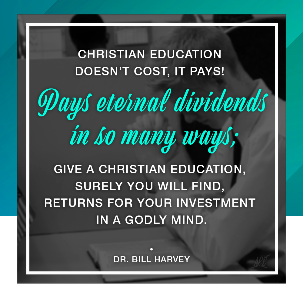 Christian education does not cost it pays!