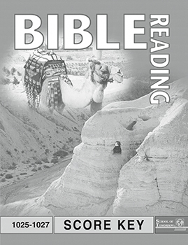 Bible Reading Key 1025-1027
