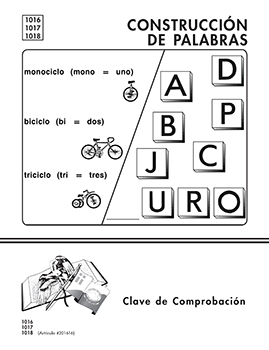 Spanish Word Building Key 1016-1018