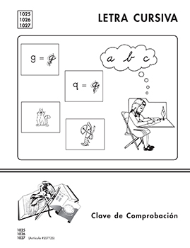 Spanish Cursive Writing Key 1025-1027