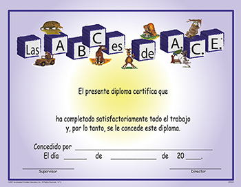 Spanish ABCs Diploma Pkg 10