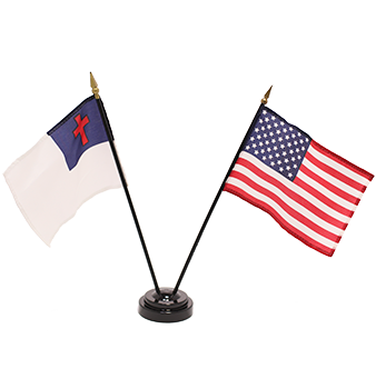 2 Flags and Stand Set