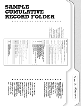 Sample Cumulative Record Folder