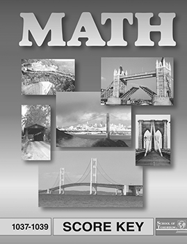 Fourth Edition Math Key 1037-1039