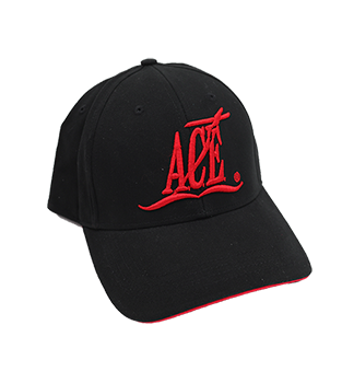 Ball Cap, Black with Red Trim