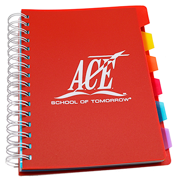 Notebook with Tabs, Red